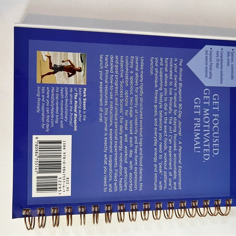 The Primal Blueprint 90-Day‎ Journal: A Personal Experiment (n=1) M Sisson NEW
